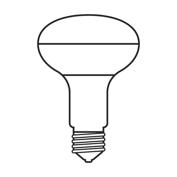 Ícone de vetor de lâmpada halógena. Ícone de vetor de linha isolado na lâmpada halógena de fundo branco . — Vetor de Stock