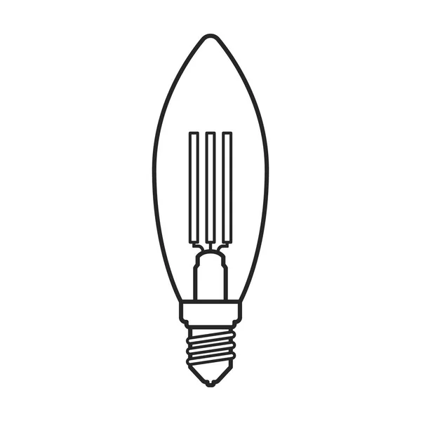 Lightbulb vector icon. Line vector icon isolated on white background lightbulb. — Stock Vector