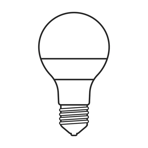 Halogenlampa vektor ikon. Linje vektor ikon isolerad på vit bakgrund halogen glödlampa. — Stock vektor