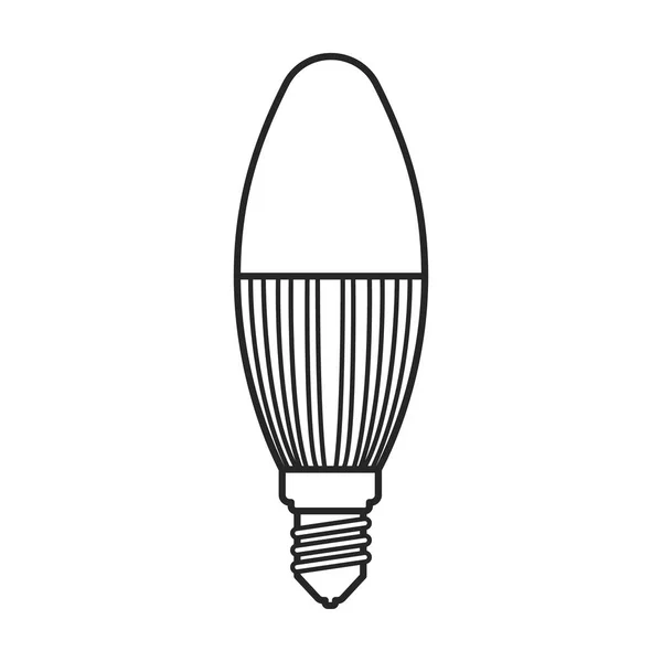 Icône vectorielle halogène ampoule. Icône vectorielle ligne isolée sur fond blanc ampoule halogène . — Image vectorielle