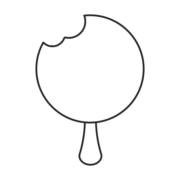 Icono de vector de helado. Icono de vector de línea aislado en helado de fondo blanco  . — Archivo Imágenes Vectoriales