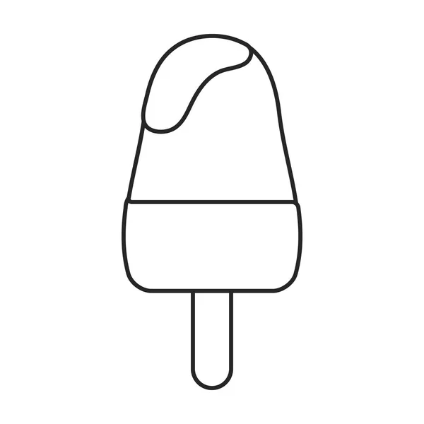 Ícone vetor de sorvete icon.Line vetor isolado no sorvete fundo branco  . — Vetor de Stock