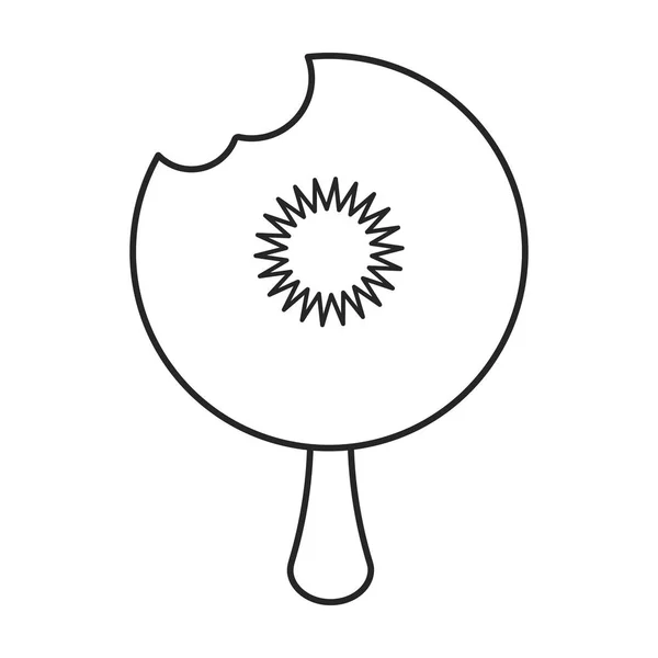 Icono de vector de helado. Icono de vector de línea aislado en helado de fondo blanco  . — Vector de stock