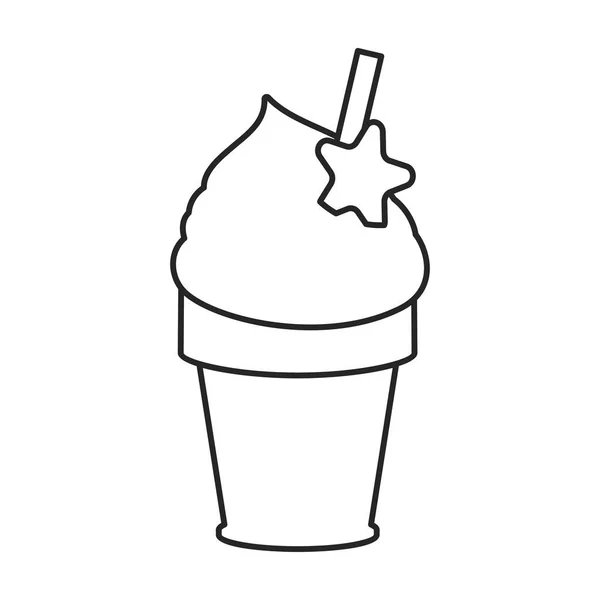 Ícone vetor de sorvete icon.Line vetor isolado no sorvete fundo branco  . —  Vetores de Stock