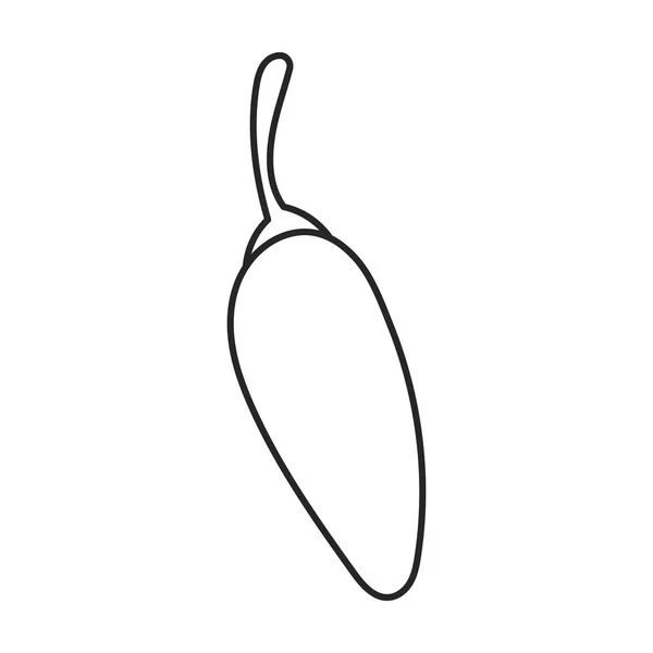 Pepper vector icon.line Vektorsymbol isoliert auf weißem Hintergrund pepper . — Stockvektor
