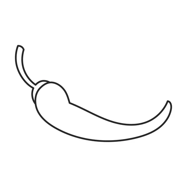 Pepper vector icon.line Vektorsymbol isoliert auf weißem Hintergrund pepper . — Stockvektor