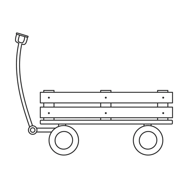 Garten Warenkorb Vektor icon.line Vektor Symbol isoliert auf weißem Hintergrund Garten Warenkorb . — Stockvektor