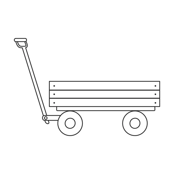 Vetor de carrinho de mão icon.Line vetor ícone isolado no fundo branco carrinho de mão  . —  Vetores de Stock