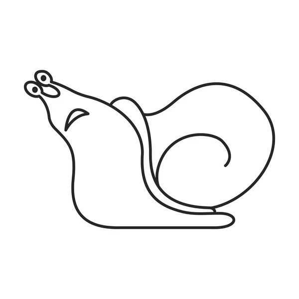 Animal snail vector icon.Line vector icon isolated on white background animal snail. — ストックベクタ