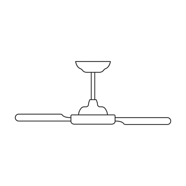 Ventilador vetor icon.Line ícone vetor isolado no ventilador de fundo branco . —  Vetores de Stock