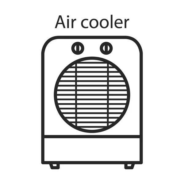 Ventilador icono de vector icon.Line aislado en el ventilador de fondo blanco . — Vector de stock