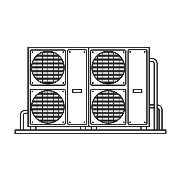 Ventilationsvektor icon.line Vektor-Symbol isoliert auf weißem Hintergrund Belüftung . — Stockvektor