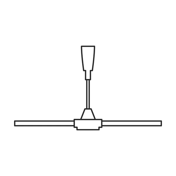 Icône vectorielle.Icône vectorielle ligne isolée sur fond blanc ventilateur . — Image vectorielle