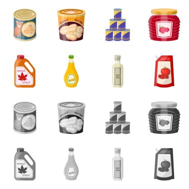 Can ve gıda simge yalıtılmış nesne. Can ve paket hisse senedi simgesi için web topluluğu.