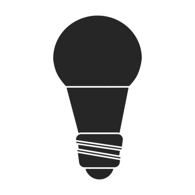 Elektrik lambası vektör simgesi. Siyah vektör simgesi beyaz arka plan elektrik lambasında izole edildi.