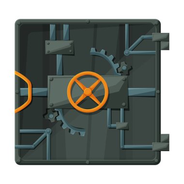 Depolama vektör simgesi kapısı. Karikatür vektör simgesi deponun beyaz arka plan kapısında izole edildi .