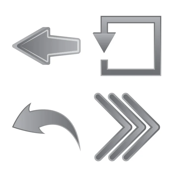 Ilustración vectorial del elemento y el logotipo de flecha. Colección de elemento y dirección vector de stock ilustración . — Archivo Imágenes Vectoriales