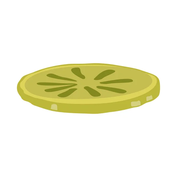 Geïsoleerd object van komkommer en plak logo. Web element van komkommer en augurk voorraad vector illustratie. — Stockvector