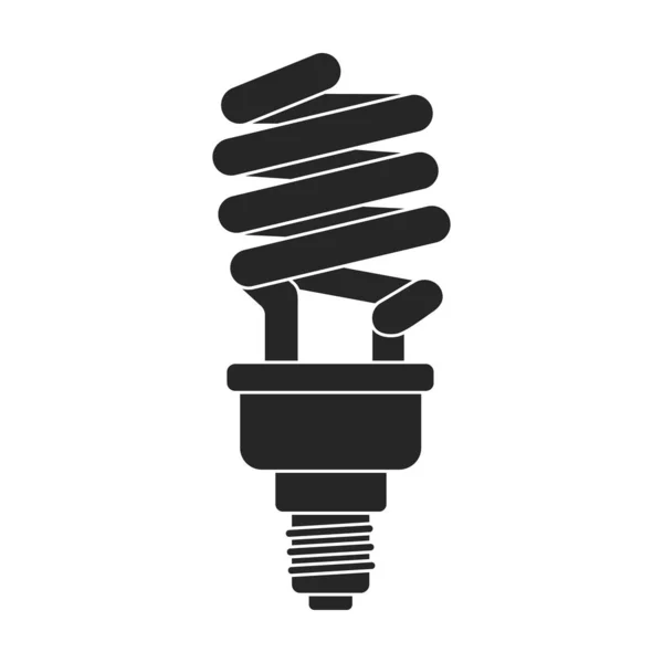 Icône de vecteur d'ampoule de lumière.Icône de vecteur noir isolé sur l'ampoule de fond blanc . — Image vectorielle
