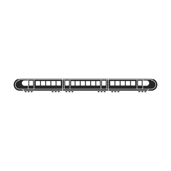 Train d'icône vectorielle.Icône vectorielle noire isolée sur fond blanc train de métro  . — Image vectorielle