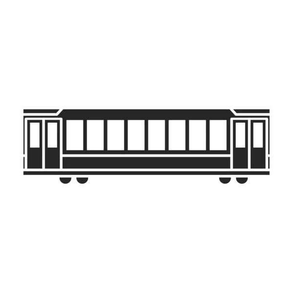 Vlak metra vektorové ikony.Černá vektorová ikona izolované na bílém pozadí vlaku metra . — Stockový vektor