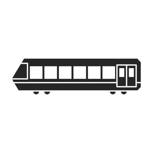 Subway train vector icon.Black vector icon isolated on white background subway train. — 스톡 벡터