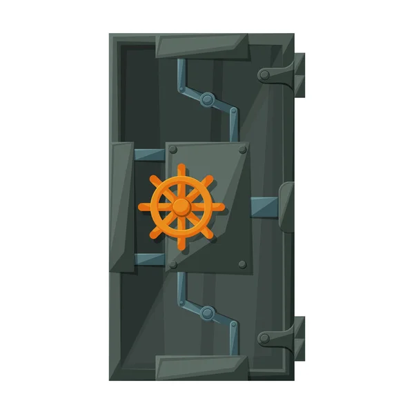 Icono de vector de puerta de seguridad. Icono de vector de dibujos animados aislado en la puerta de seguridad de fondo blanco  . — Archivo Imágenes Vectoriales