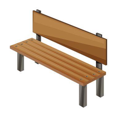 Bahçe koltuğu vektör simgesi. Çizgi film vektör simgesi beyaz arka plan bahçe koltuğunda izole edildi .