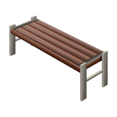 Park vektör simgesi. Çizgi film vektör simgesi beyaz arkaplan park bankında izole edildi.