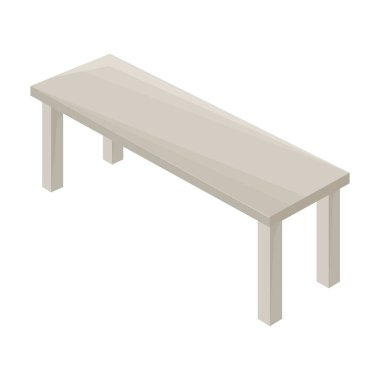 Park vektör simgesi. Çizgi film vektör simgesi beyaz arkaplan park bankında izole edildi.