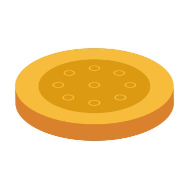 Bisküvi kurabiye vektör simgesi. Çizgi film vektör simgesi beyaz arkaplan bisküvisi üzerinde izole.