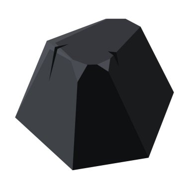 Enerji vektör simgesi kömürü. Karikatür vektör simgesi enerjinin beyaz arkaplan kömürü üzerinde izole edildi.