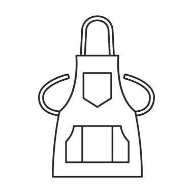 Mutfak önlüğü vektör simgesi. Çizgi vektör simgesi beyaz arka plan mutfak önlüğü üzerinde izole edildi .