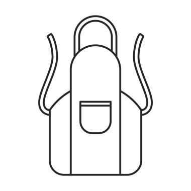 Mutfak önlüğü vektör simgesi. Çizgi vektör simgesi beyaz arka plan mutfak önlüğü üzerinde izole edildi .