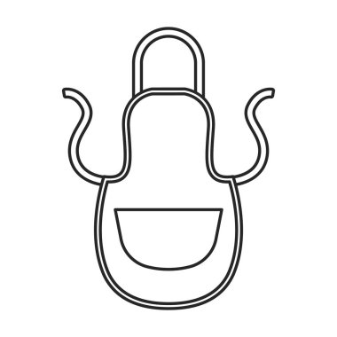 Önlük vektör simgesi. Çizgi vektör simgesi beyaz arkaplan önlüğü üzerinde izole edildi.