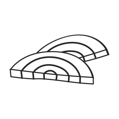 Pancar vektör simgesi. Beyaz pancar üzerinde çizgi vektör simgesi izole .