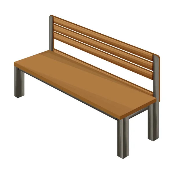 Park bench vector icon.Cartoon vector icon terisolasi di white background park bench . - Stok Vektor