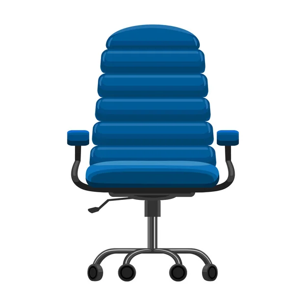 Icono del vector de la silla de la oficina icon.Cartoon aislado en la silla de oficina de fondo blanco . — Vector de stock