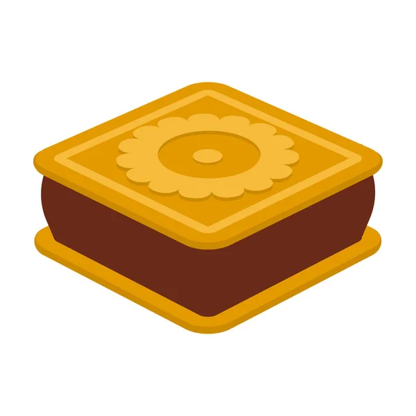 Icône vectorielle de biscuits au chocolat Icône vectorielle de bande dessinée isolée sur fond blanc biscuit au chocolat  . — Image vectorielle