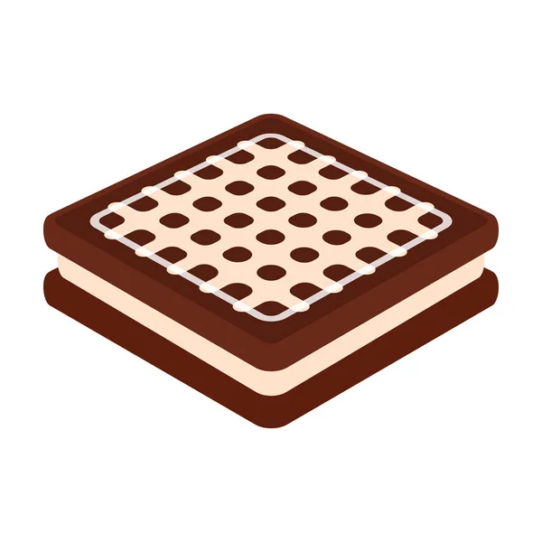 Schokoladenkeks-Vektor icon.cartoon Vektor-Symbol isoliert auf weißem Hintergrund Schokoladenkeks . — Stockvektor