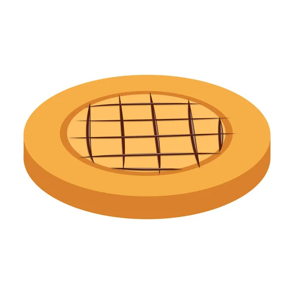 Biscuit cookie vector icon.Cartoon icono del vector aislado en el fondo blanco galleta de galletas . — Vector de stock