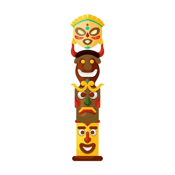 Tribal masker vector icon.Cartoon vector pictogram geïsoleerd op witte achtergrond tribal masker . — Stockvector