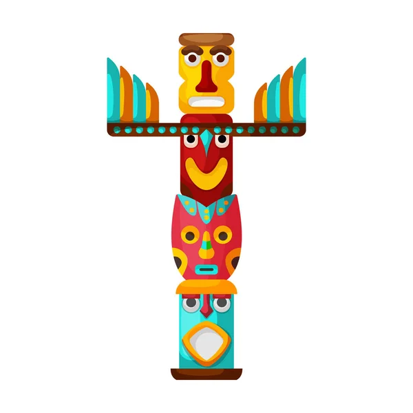 Totem vettoriale icon.Cartoon icona vettoriale isolato su sfondo bianco totem . — Vettoriale Stock