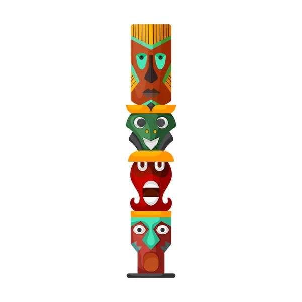 Totem vector icon.Cartoon vector icon isolated on white background totem. — Stock Vector