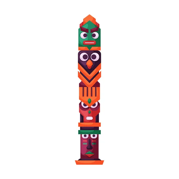 Totem vector icon.Cartoon vector pictogram geïsoleerd op witte achtergrond totem. — Stockvector