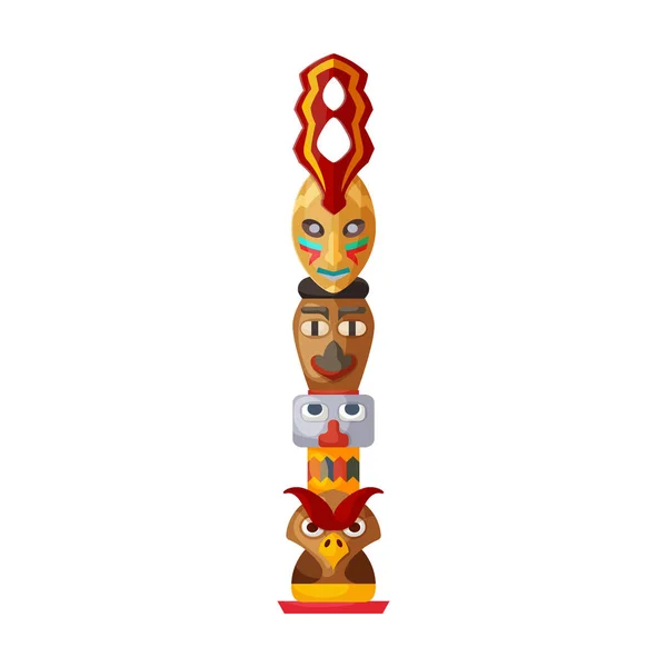 Tribal masker vector icon.Cartoon vector pictogram geïsoleerd op witte achtergrond tribal masker . — Stockvector