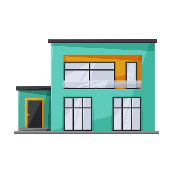 Building of apartment vector icon.Cartoon vector icon isolated on white background building of apartment. — ストックベクタ