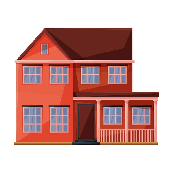 Edificio de apartamento icono vectorial. Icono vectorial de dibujos animados aislado sobre fondo blanco edificio de apartamento . — Archivo Imágenes Vectoriales