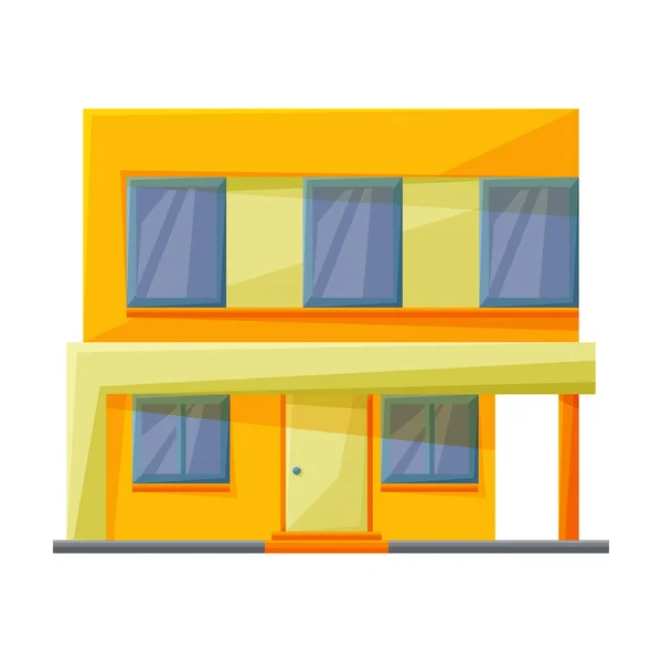Building of apartment vector icon.Cartoon vector icon isolated on white background building of apartment. — Stock Vector