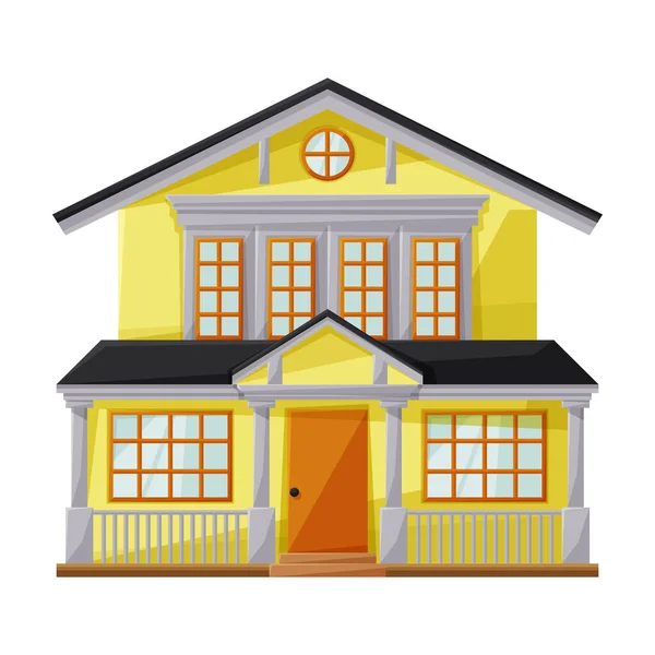 Villa of house vector icon.Cartoon vector icon isolated on white background villa of house . — Stock Vector